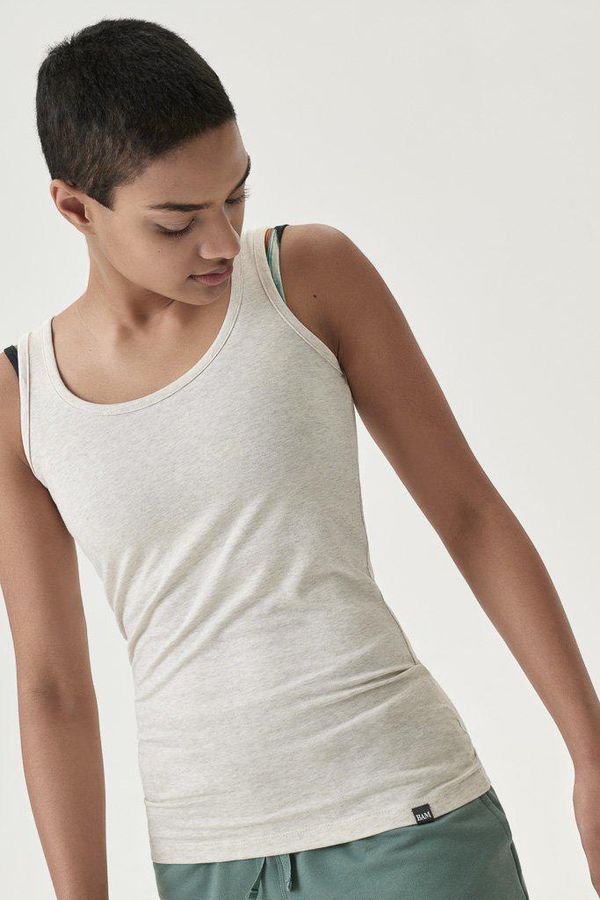 image of Origin Bamboo Vest in Oatmeal Marl