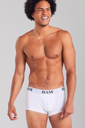 Hipster Fitted Bamboo Boxer in White