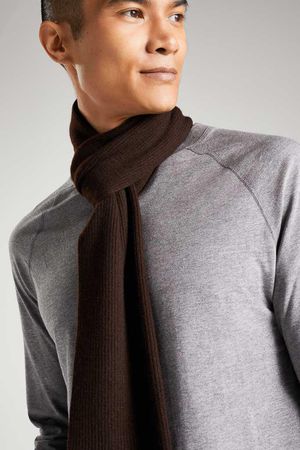 Mortimere Merino Bamboo Scarf in Cocoa