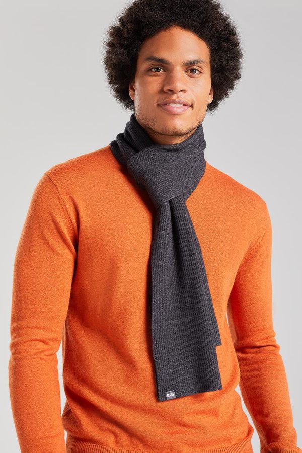 image of Merino Bamboo Scarf in Charcoal Marl