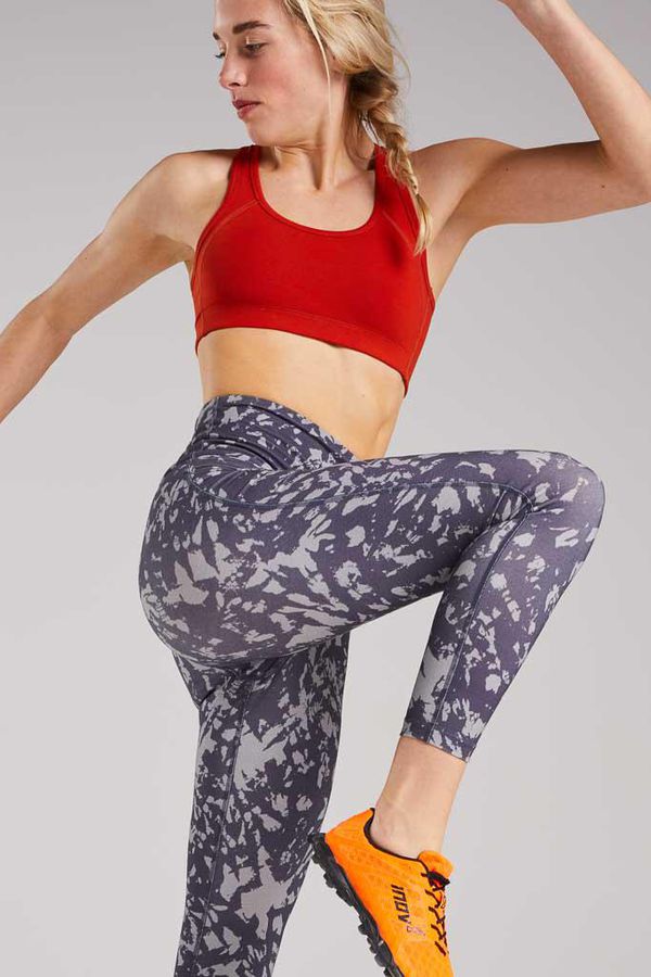 image of High Waist 7/8 Enduro Bamboo Leggings in Fossil Print