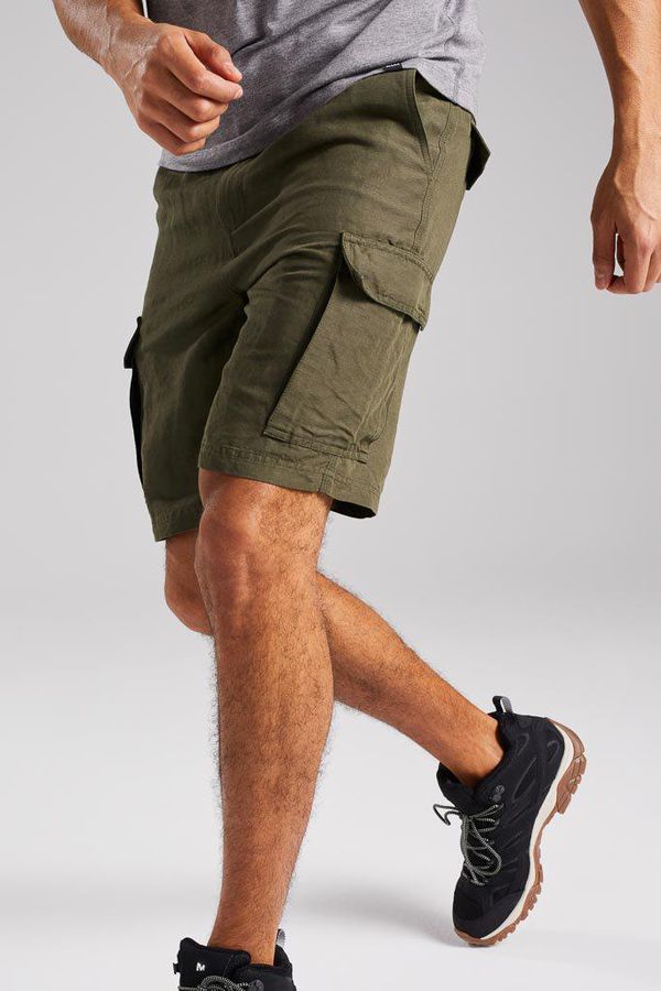 image of Linen Adventure Bamboo Short in Laurel Khaki Green