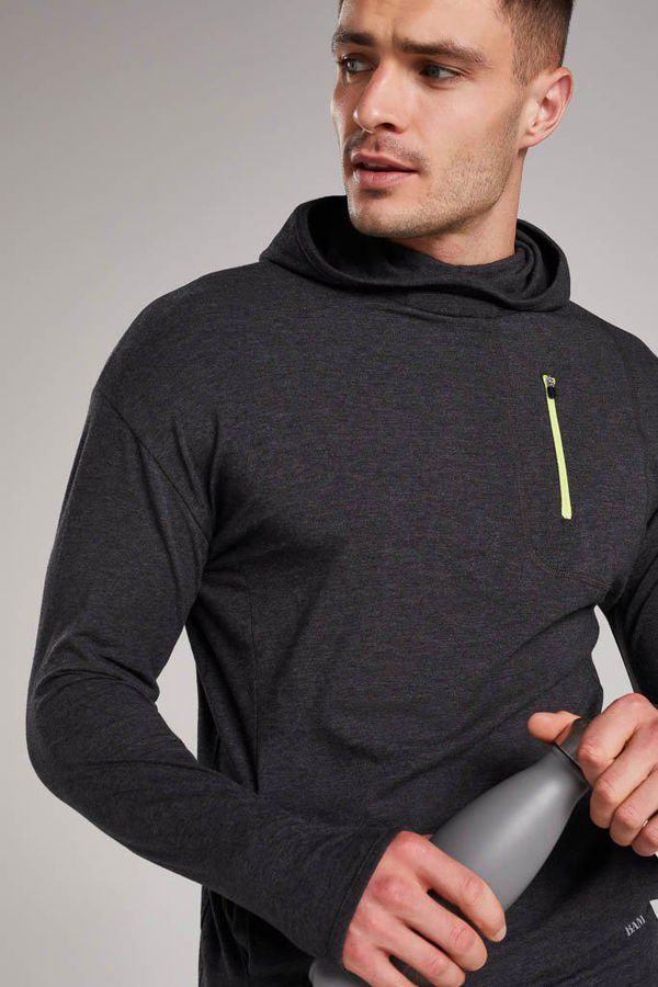 image of Cator Bamboo Sports Hoodie in Charcoal Marl
