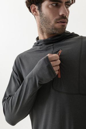 Cator Active Bamboo Jersey Hoody inn Swamp Green