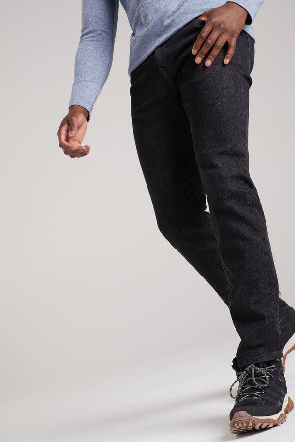 image of 73 Zero Slim Leg Bamboo Jeans in Black Denim