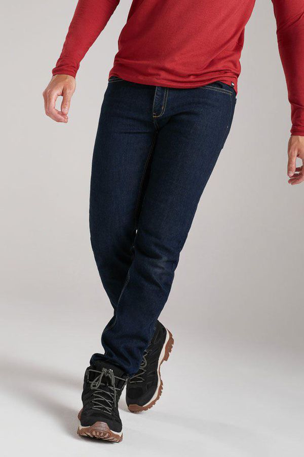 image of 73 Zero Slim Leg Bamboo Jean in Dark Blue Denim