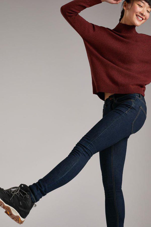 image of 73 Zero Skinny Bamboo Jean in Dark Blue Denim