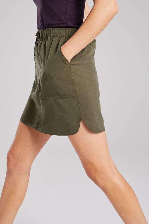 image of Haytor Bamboo Sport Skirt in Laurel Khaki