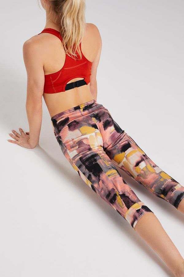 image of Stance Bamboo 3/4 Yoga Pants in Eventide Print