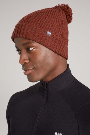 Thirlmere Merino Bamboo Bobble Hat in Chestnut