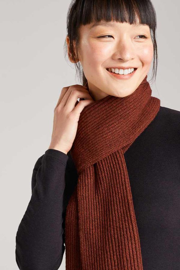 image of Thirlmere Merino Bamboo Scarf in Chestnut