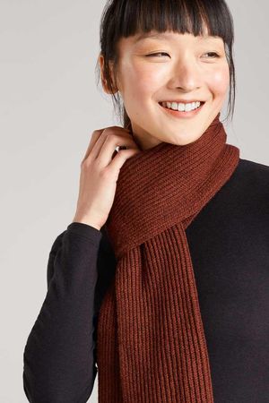 Thirlmere Merino Bamboo Scarf in Chestnut