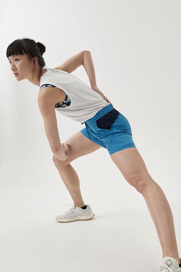 image of Lyrebird Active Shorts in Swallow Blue