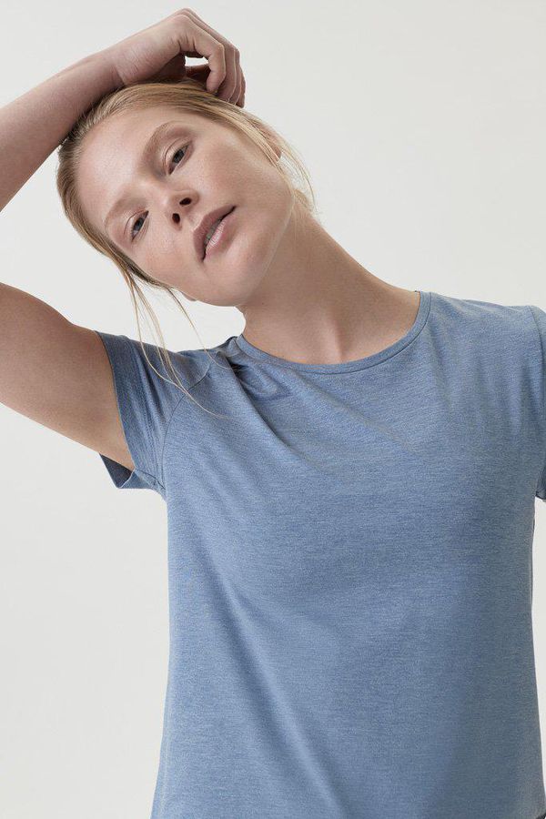 image of Origin Jersey Bamboo T-Shirt in Blue Marl