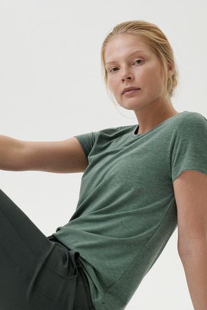 Origin Jersey Bamboo T-Shirt in Sage Green Marl
