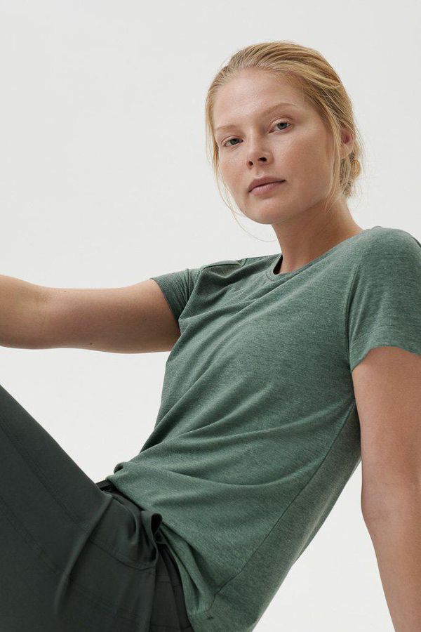 image of Origin Jersey Bamboo T-Shirt in Sage Green Marl