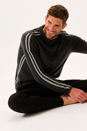 Horizon Knitted Yoga Hoody in Charcoal Marl