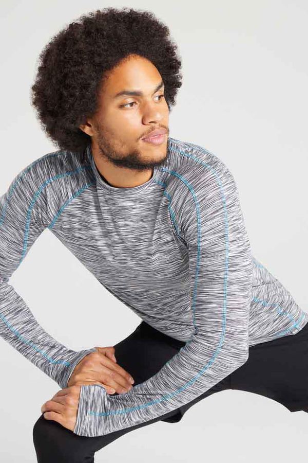 image of Reflex Bamboo Base Layer in Ecru and Black Space Dye