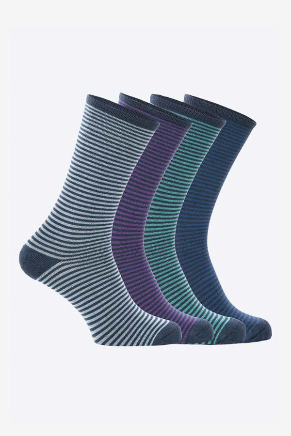 image of Bamboo Socks Stokenham 4 Pack in Multi Colours