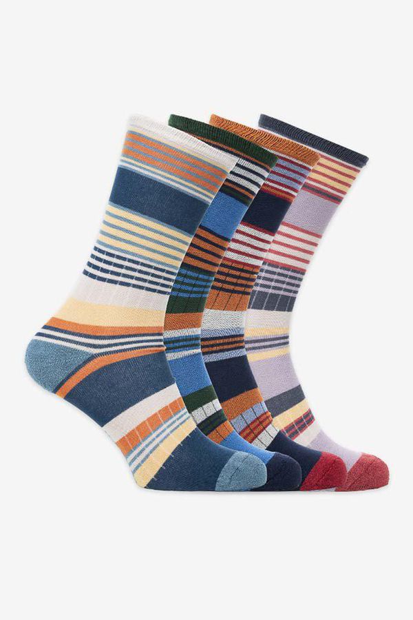 image of Bamboo Classic Socks Copplestone 4 Pack in Multi Colours