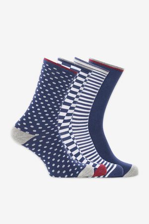 Bamboo Socks Taddiport Pack 4 Pairs Blue
