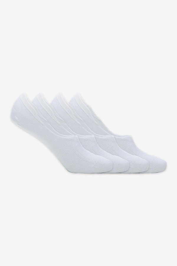 image of Bamboo No Show Sock 4 Pack in White