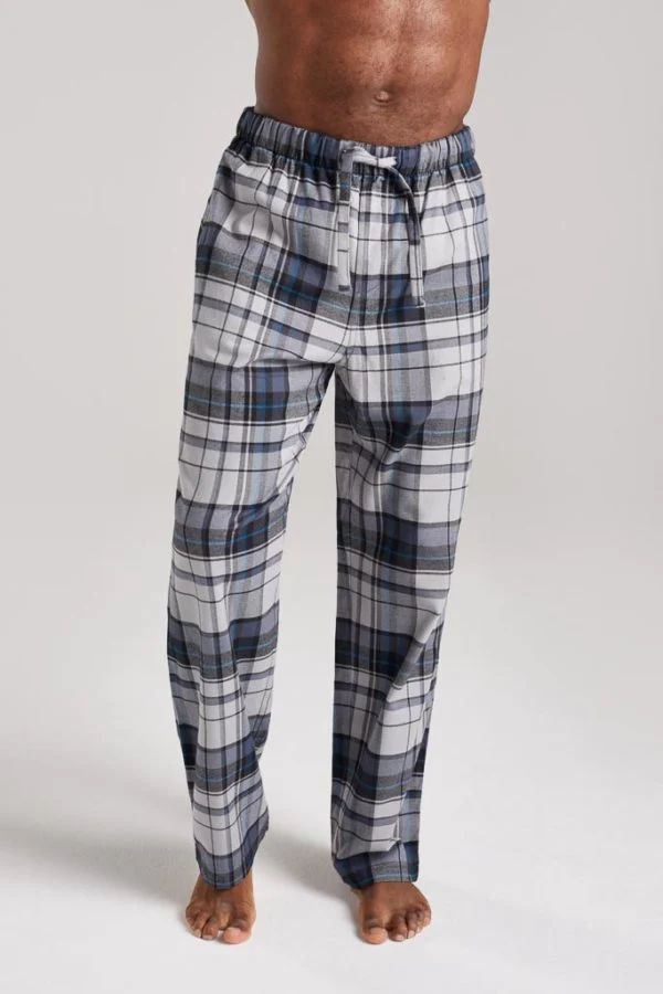 image of Origin Winter Flannel PJ Pants in Mid Grey Check