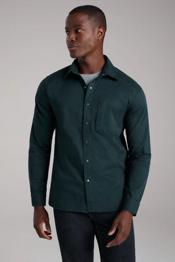 image of Evolution Active Bamboo Shirt in Moss Green