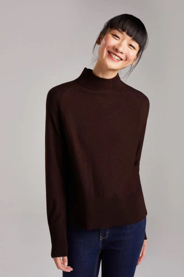 image of Kentmere Merino Bamboo Knit in Cocoa Brown