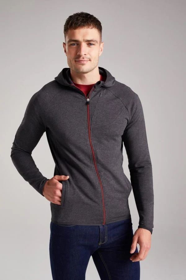 image of Lewannick Bamboo Sweat in Charcoal Marl