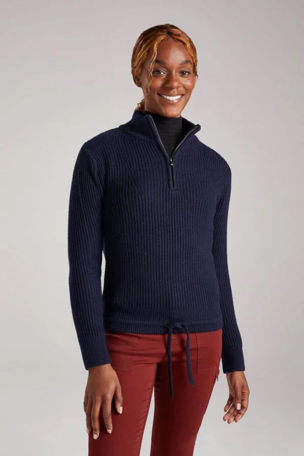 image of Floutern Merino Bamboo Knit in Navy Marl