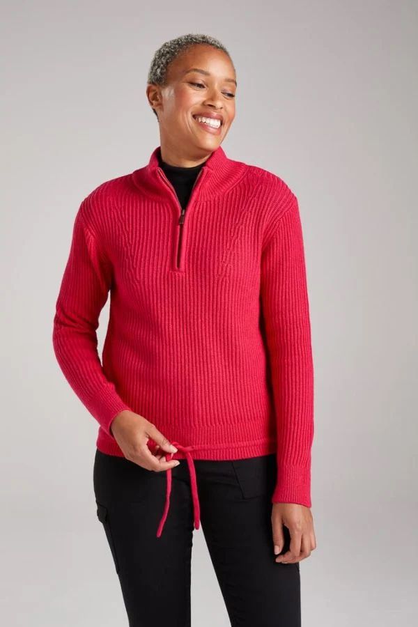 image of Floutern Merino Bamboo Knit in Persian Red