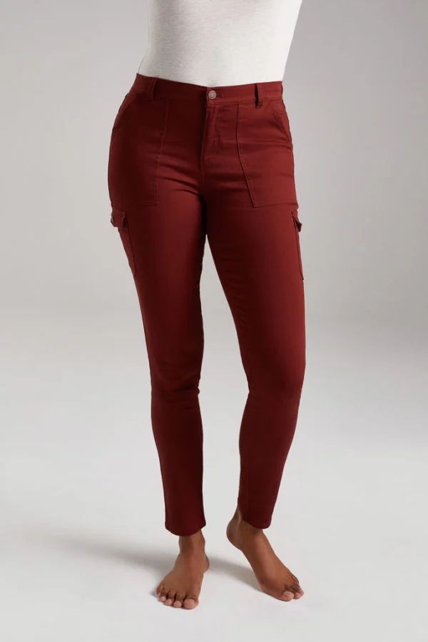 image of Roborough Bamboo Cargo Trousers in in Chestnut