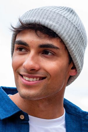 Recycled Organic Cotton Beanie in Grey