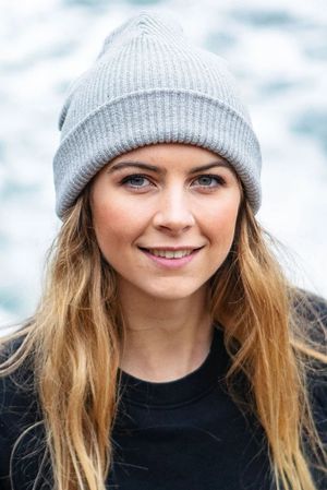 Recycled Organic Cotton Beanie in Grey