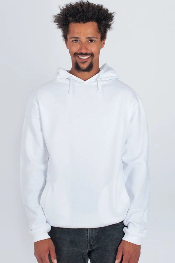 image of Plain Organic Cotton Hoodie in White