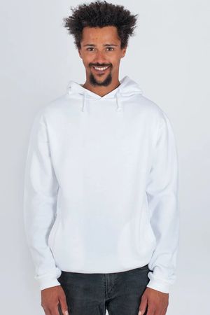 Plain Organic Cotton Hoodie in White