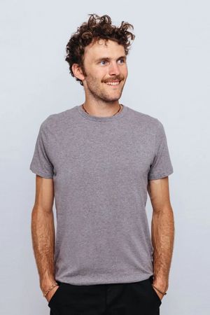 Plain Organic Cotton T-Shirt in Athletic Grey