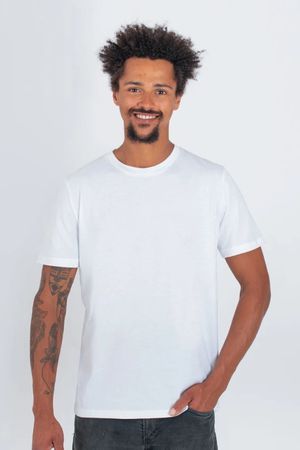 Plain Organic Cotton T-Shirt in White