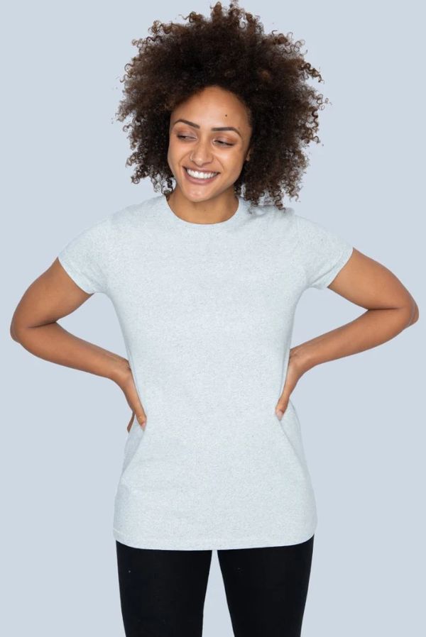 image of Recycled Organic Cotton Tee in Light Grey