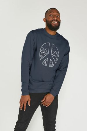 Peace in Nature Sweater in Navy Blue