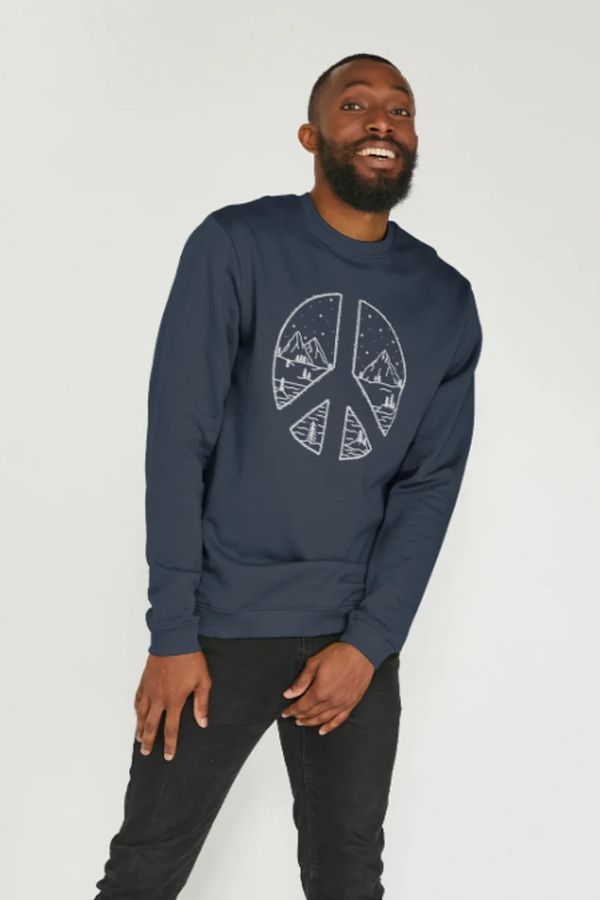 image of Peace in Nature Sweater in Navy Blue