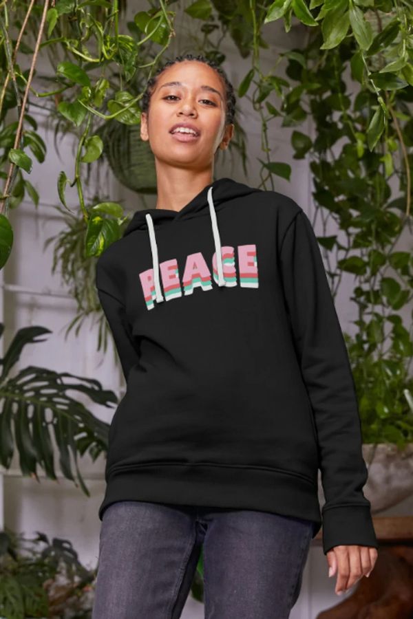 image of Peace Hoodie in Black