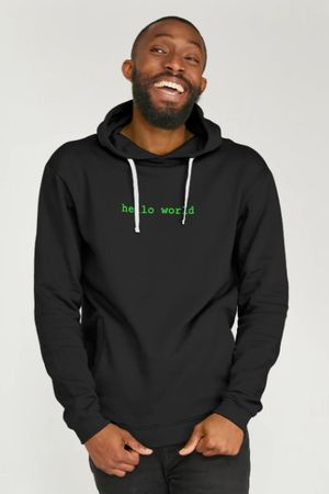 Hello World Hoodie in Black