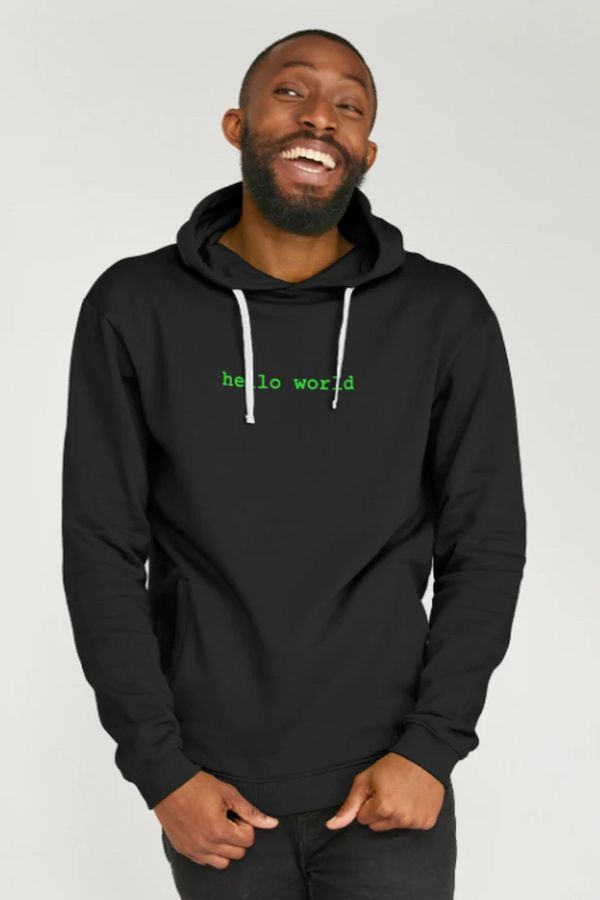 image of Hello World Hoodie in Black