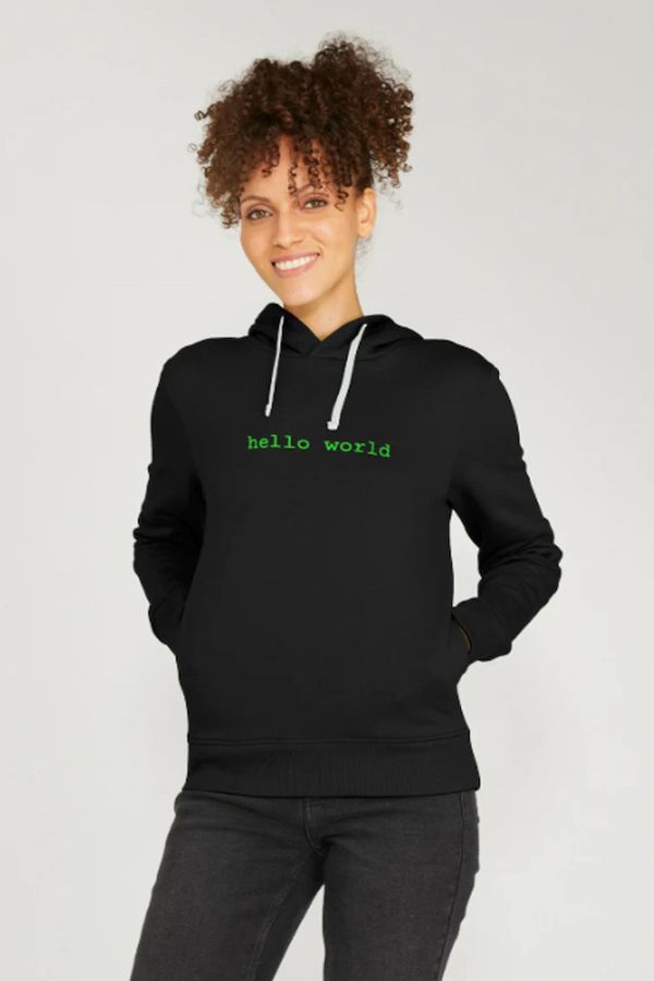 image of Hello World Hoodie in Black