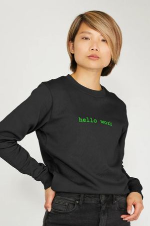 Hello World Sweater in Black