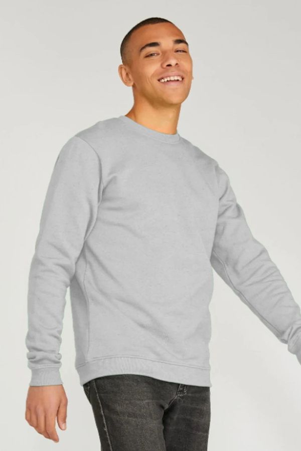 image of Plain Recycled Organic Cotton Sweater in Grey
