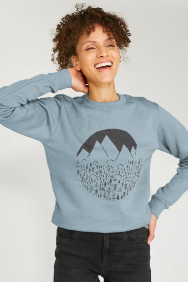 image of Snowscape Sweater in Stone Blue