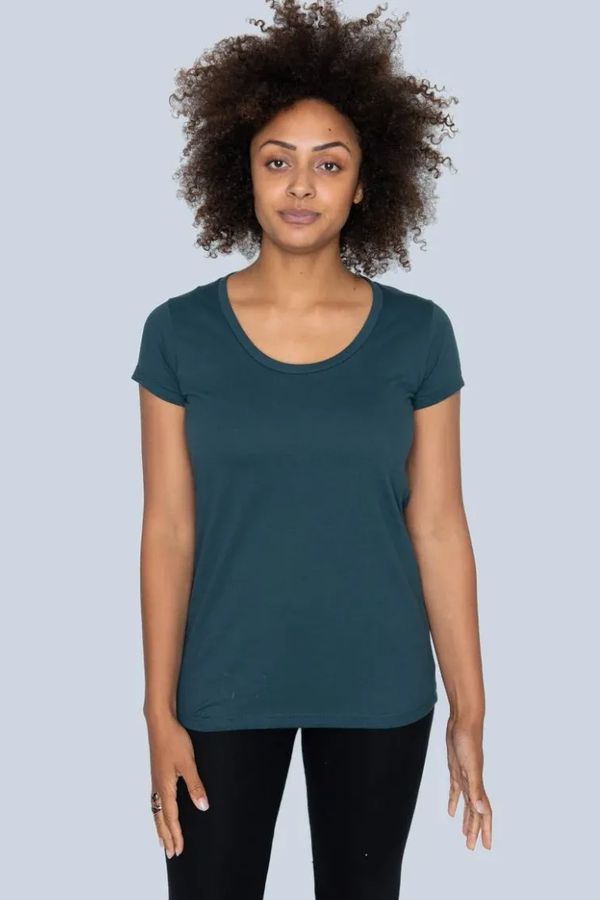 image of Plain Organic Cotton T-Shirt in Denim Blue